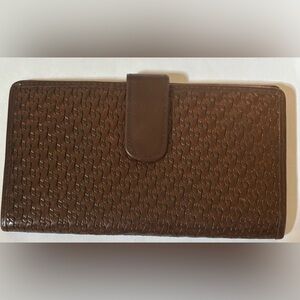 Fossil leather vintage wallet brown woman